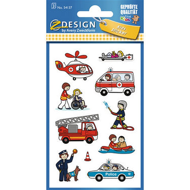 Avery av-54137 z-design kids stickers hulpdiensten 3 vel