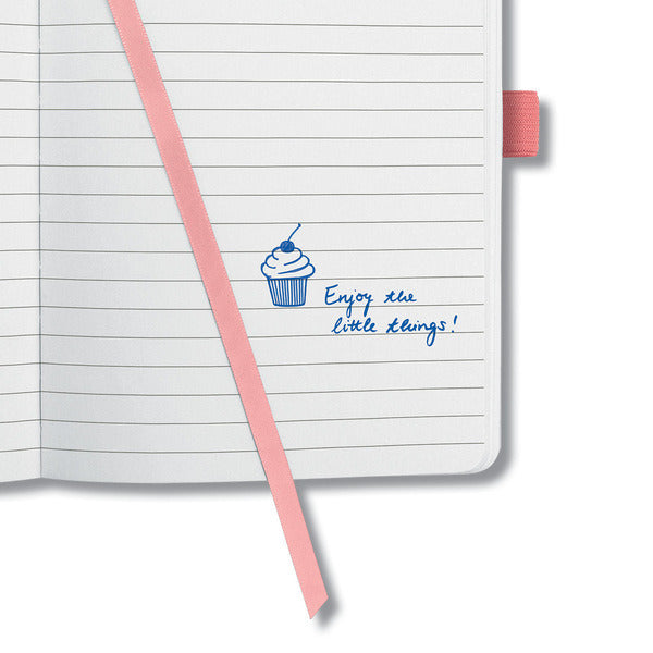 Load image into Gallery viewer, Sigel Sigel SI-JN203 Notitieboek Jolie Impress A5 Hardcover Gelinieerd 'Salmon Pink'
