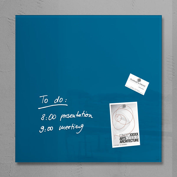 Load image into Gallery viewer, Sigel si-gl252 glasmagneetbord artverum 480x480x15mm petrolblauw
