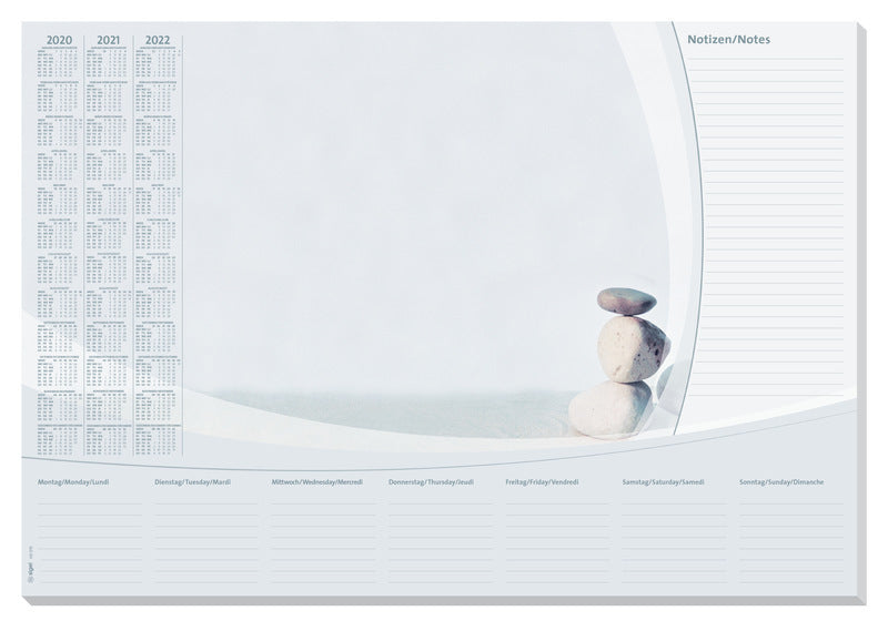 Load image into Gallery viewer, Sigel si-ho370 bureauonderleggers 59,5x41cm 30 vel met kalender harmonie
