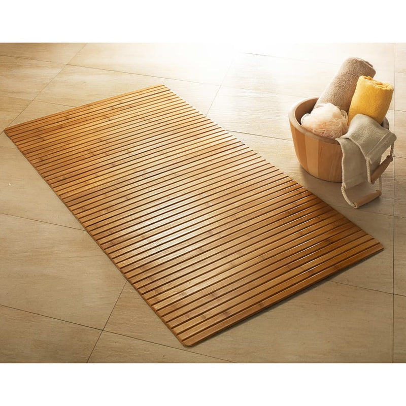 Load image into Gallery viewer, Kleine wolke badmat bambus 50x80 cm bruin
