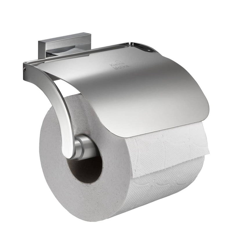 Load image into Gallery viewer, Kleine wolke toiletrolhouder met deksel meo zilverkleurig

