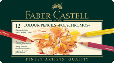 Faber-castell kleurpotloden - polychromos - blik 12 stuks - fc-110012