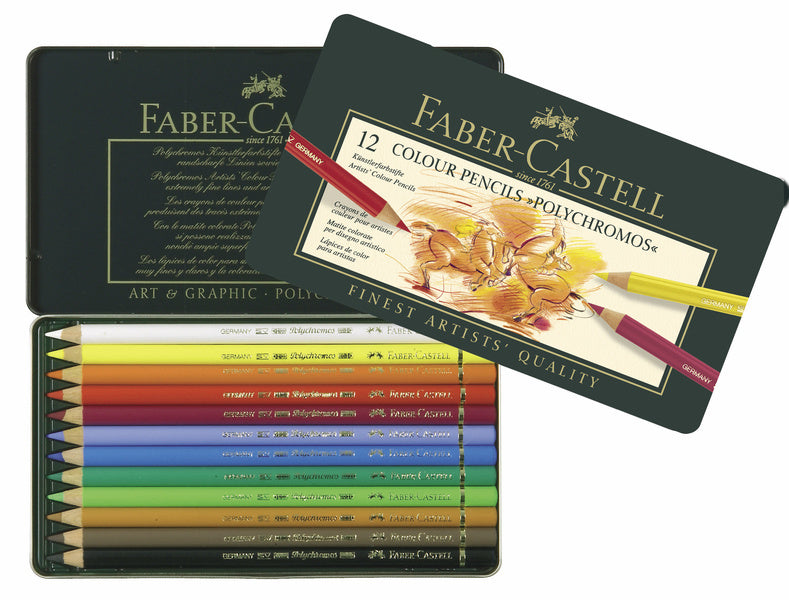 Load image into Gallery viewer, Faber castell fc-110012 kleurpotlood polychromos 3,8mm kerndikte etui à 12 stuks

