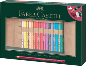 Faber-castell kleurpotloden - polychromos - 34 stuks in roletui - fc-110030