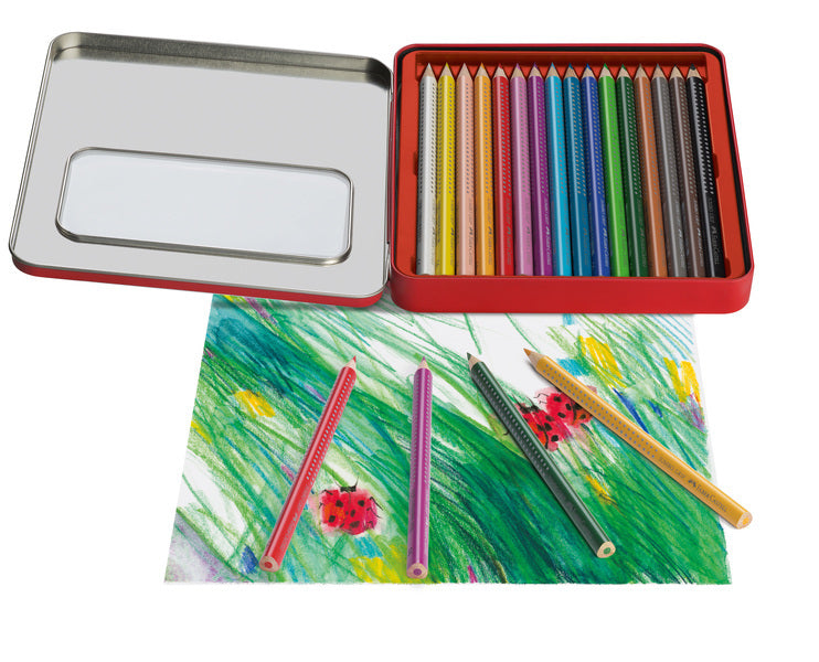 Load image into Gallery viewer, Faber castell fc-110916 kleurpotlood jumbo grip etui met 16 stuks
