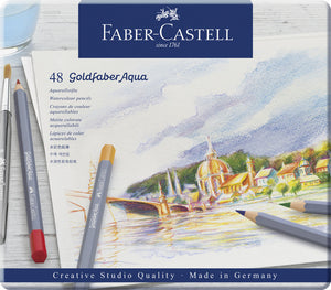 Faber-castell kleurpotlood aquarel - goldfaber - blik 48 stuks - fc-114648