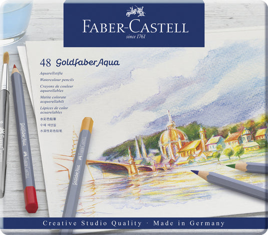 Faber castell fc-114648 aquarelkleurpotlood faber-castell goldfaber etui 48 stuks