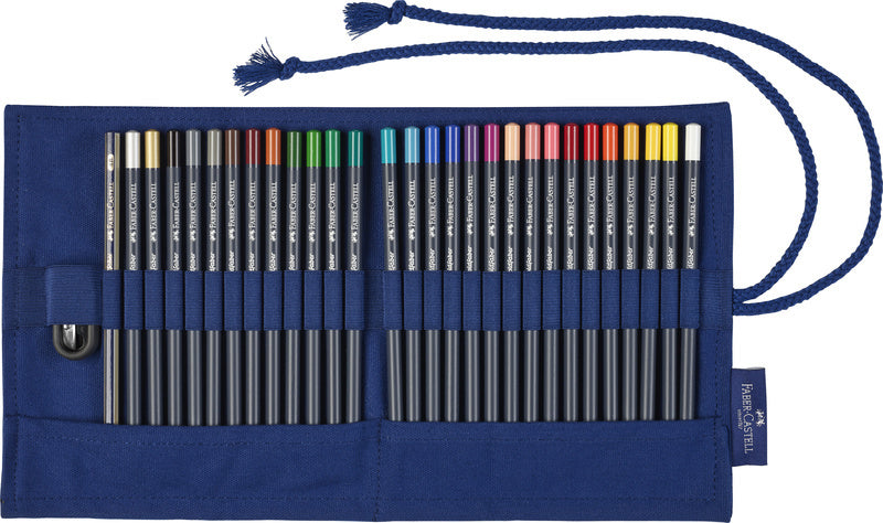 Load image into Gallery viewer, Faber Castell Faber Castell FC-114752 Roletui Met 27 Goldfaber Kleurpotloden, 1 Puntenslijper En 1 Goldfaber Potlood 4B
