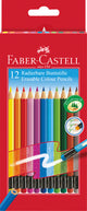Faber-castell kleurpotloden kleurenassortiment uitwisbaar 12 stuks