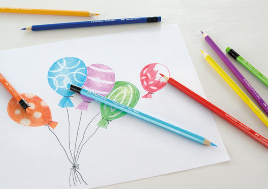 Faber-castell kleurpotloden kleurenassortiment uitwisbaar 12 stuks