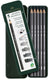 Faber-castell aquarelpotlood - graphite - zwart - blik hb 2b 4b 6b 8b - fc-117805
