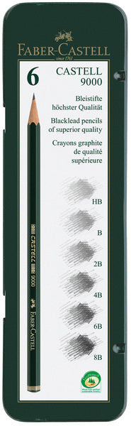 Load image into Gallery viewer, Faber castell fc-119063 potlood 9000 bliketui a 6 stuks
