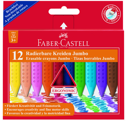 Faber castell fc-122540 krijt jumbo grip doos 12 stuks