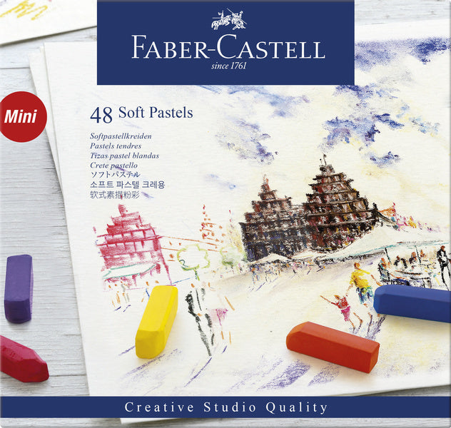 Load image into Gallery viewer, Faber castell fc-128248 pastelkrijt halve lengte etui à 48 stuks
