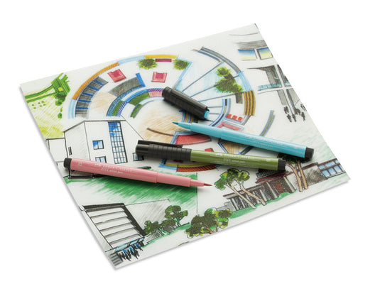 Faber-castell faber castell tekenstift - fineliners - pitt artist pen - sepia - 4-delig - fc-167101