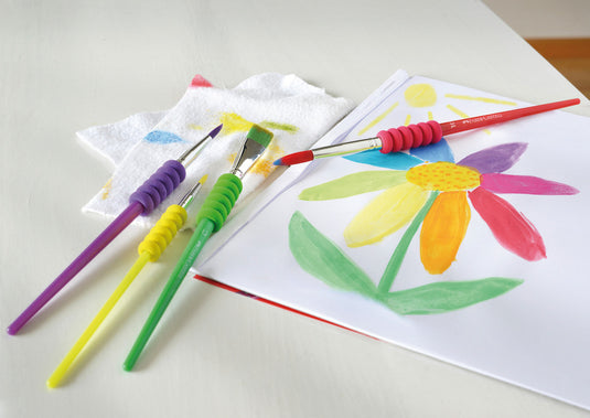 Faber-castell penselenset - soft touch - 4 stuls - verschillende breedtes - fc-481600