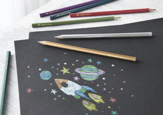 Faber castell kleurpotloden faber-castell metallic kleurenassortiment 10 stuks