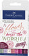 Faber-castell tekenstift - pitt artist pen - handlettering set - a flower - 8-delig - fc-267124