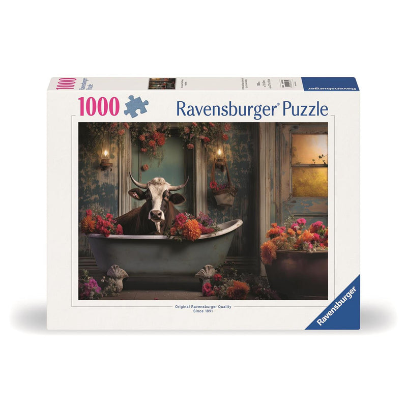 Load image into Gallery viewer, Ravensburger legpuzzel the cow in the bathtub, 1000st.
