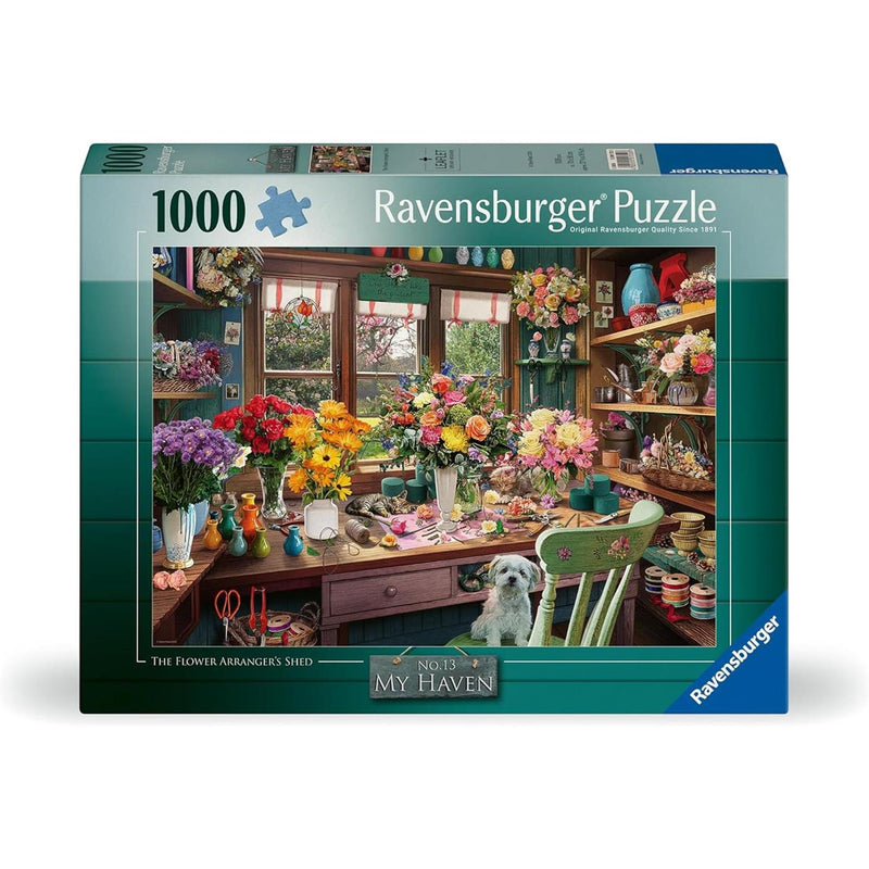 ギャラリービューアに画像をロードする, Ravensburger – my haven no.13: flower arranger – legpuzzel – 1000 stukjes
