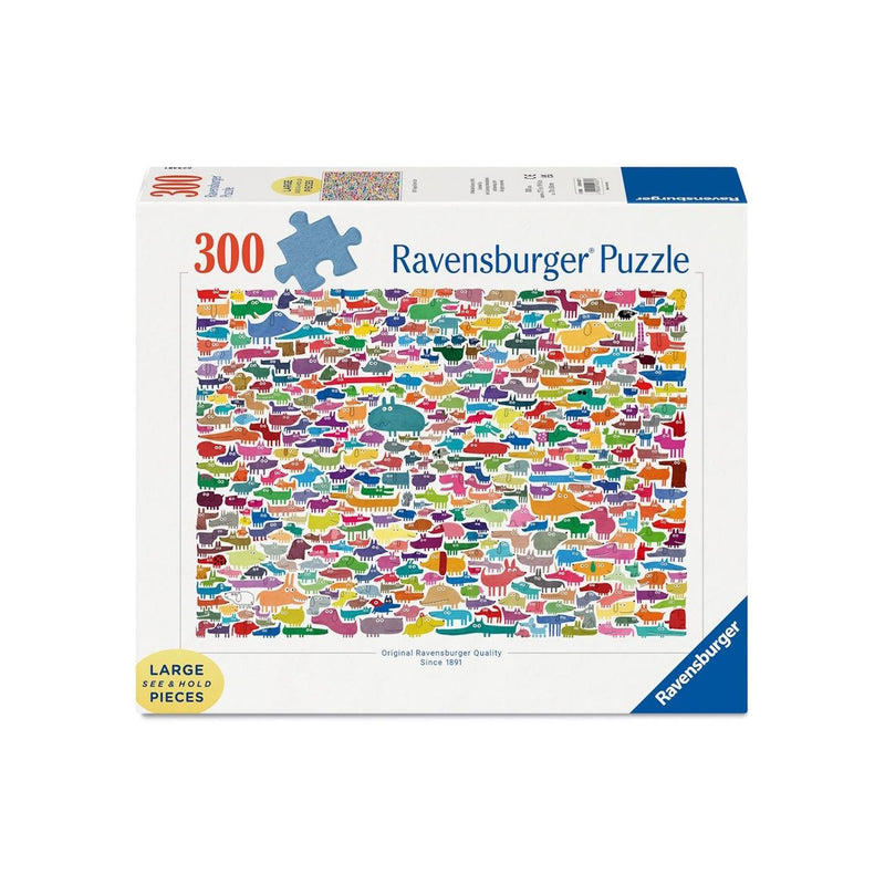 Load image into Gallery viewer, Ravensburger puzzel 387 dogs 1 cat 300p
