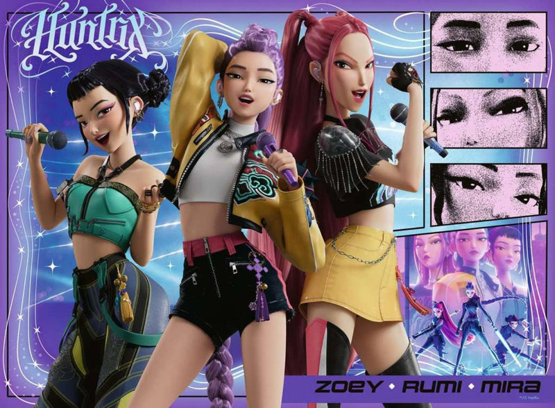 ギャラリービューアに画像をロードする, Ravensburger xxl-puzzel kpop deamon hunters: happy fans, happy honmoon! - 100 stukjes
