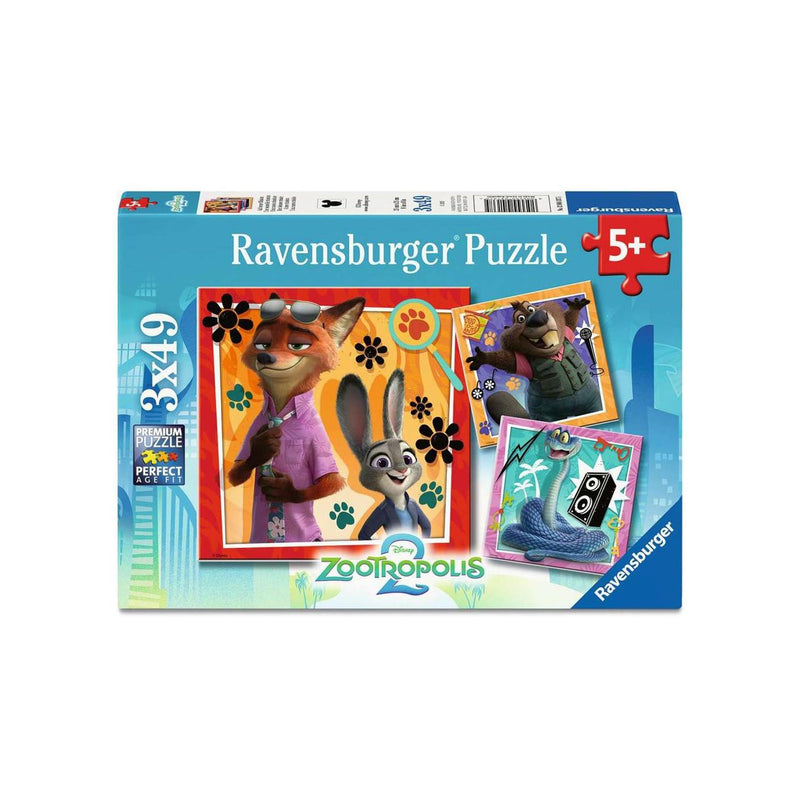 Load image into Gallery viewer, Ravensburger puzzel zootopia 2 3x49st
