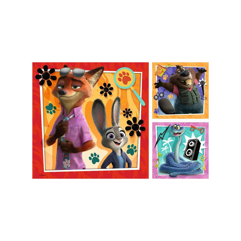 Load image into Gallery viewer, Ravensburger puzzel zootopia 2 3x49st
