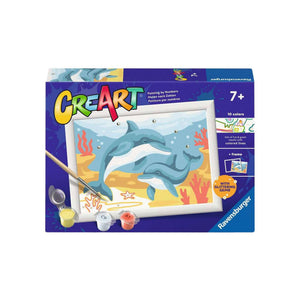 Ravensburger – creart: springende dolfijn – schilderen op nummer