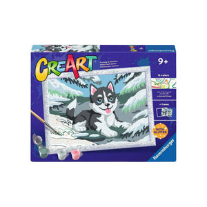 Ravensburger – creart: cheeky husky – schilderen op nummer