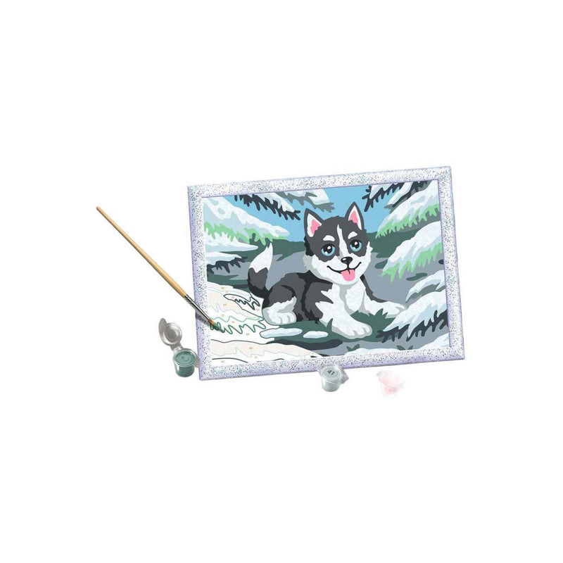 Load image into Gallery viewer, Ravensburger creart schilderen op nummer - ondeugende husky
