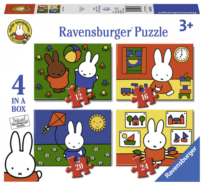 Afbeelding laden in galerijviewer, Ravensburger nijntje 4in1box puzzel - 12+16+20+24 stukjes - kinderpuzzel
