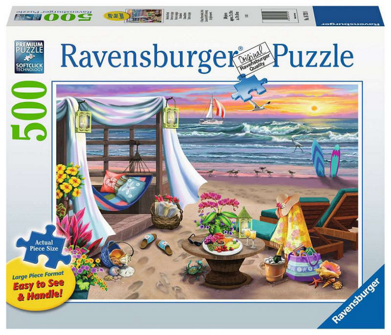 Afbeelding laden in galerijviewer, Ravensburger puzzel strandavond - legpuzzel - 500 stukjes
