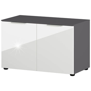 Germania schoenenbank gw-rimini 75x40x48 cm grafietkleurig en wit