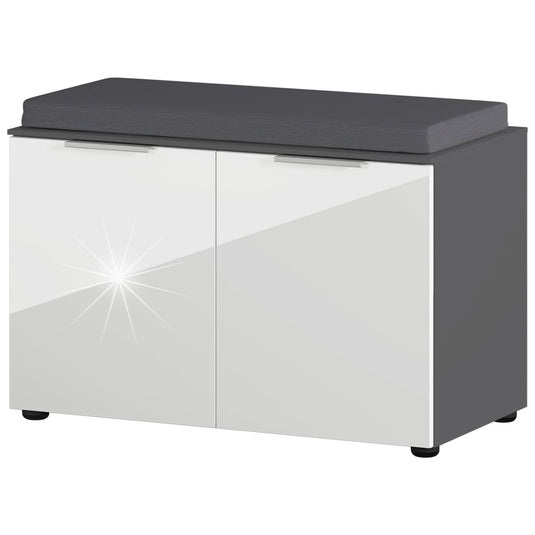 Germania schoenenbank gw-rimini 75x40x48 cm grafietkleurig en wit