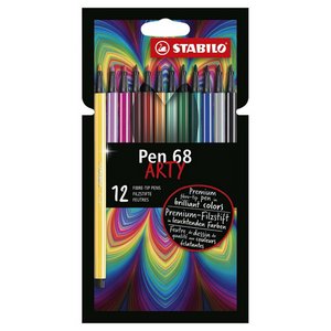 Stabilo pen 68 viltstift arty etui 12 stuks