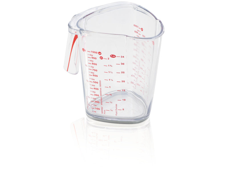 Afbeelding laden in galerijviewer, Leifheit comfortline maatbeker - 1 liter - incl. antislipbodem - incl. schenktuit - vaatwasserbestendig - transparant

