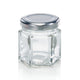 Leifheit 3208 jampot zeshoekig 47 ml glas zilver
