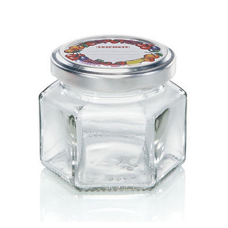 Load image into Gallery viewer, Leifheit 3209 jampot zeshoekig 106 ml glas zilver
