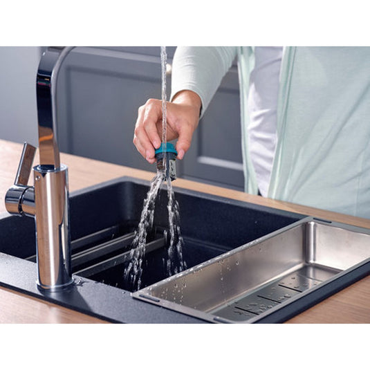 Leifheit 3221 hand-spiraalsnijder blauw grijs