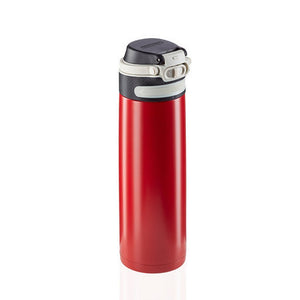 Leifheit thermosbeker flip - 600 ml - rvs - rood