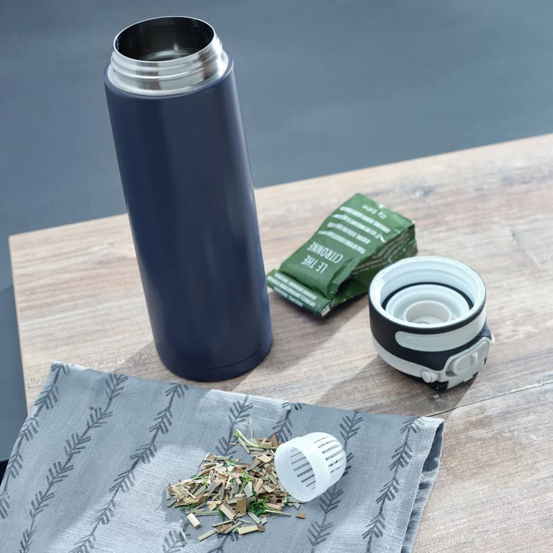 Load image into Gallery viewer, Leifheit Leifheit Thermosfles Flip 600 ml donkerblauw
