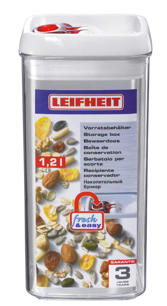 Load image into Gallery viewer, Leifheit 31210 voorraadbus fresh easy hoekig 1,2l
