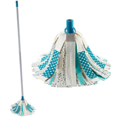 Leifheit power mop 3in1 met telescoopsteel - turqouise - grijs