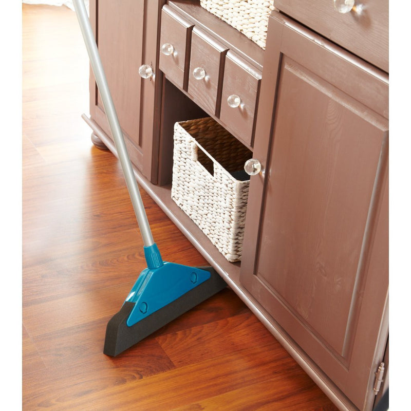 Load image into Gallery viewer, Leifheit 55243 soft and easy schuimrubber-bezem 34 cm met telescoopsteel blauw zilver
