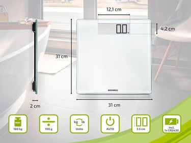 Leifheit soehnle 63853 style sense comfort 100 digitale personenweegschaal wit