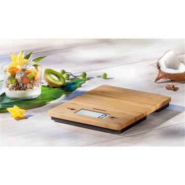 Leifheit soehnle keukenweegschaal bamboo - digitaal - 1 gram nauwkeurig - tot 5 kg