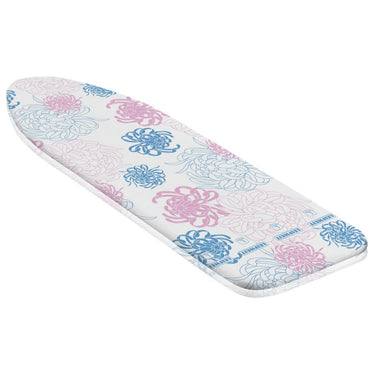 Leifheit strijkplankhoes cotton classic l universeel - 140 x 45 cm strijkvlak - 3 mm dikke molton - roze - wit - blauw