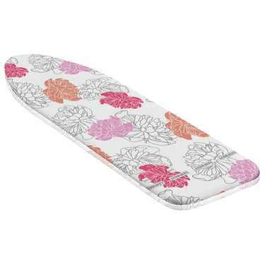 Leifheit strijkplankhoes cotton comfort s m - 125 x 40 cm strijkvlak - 3 mm dikke molton - roze - wit - oranje